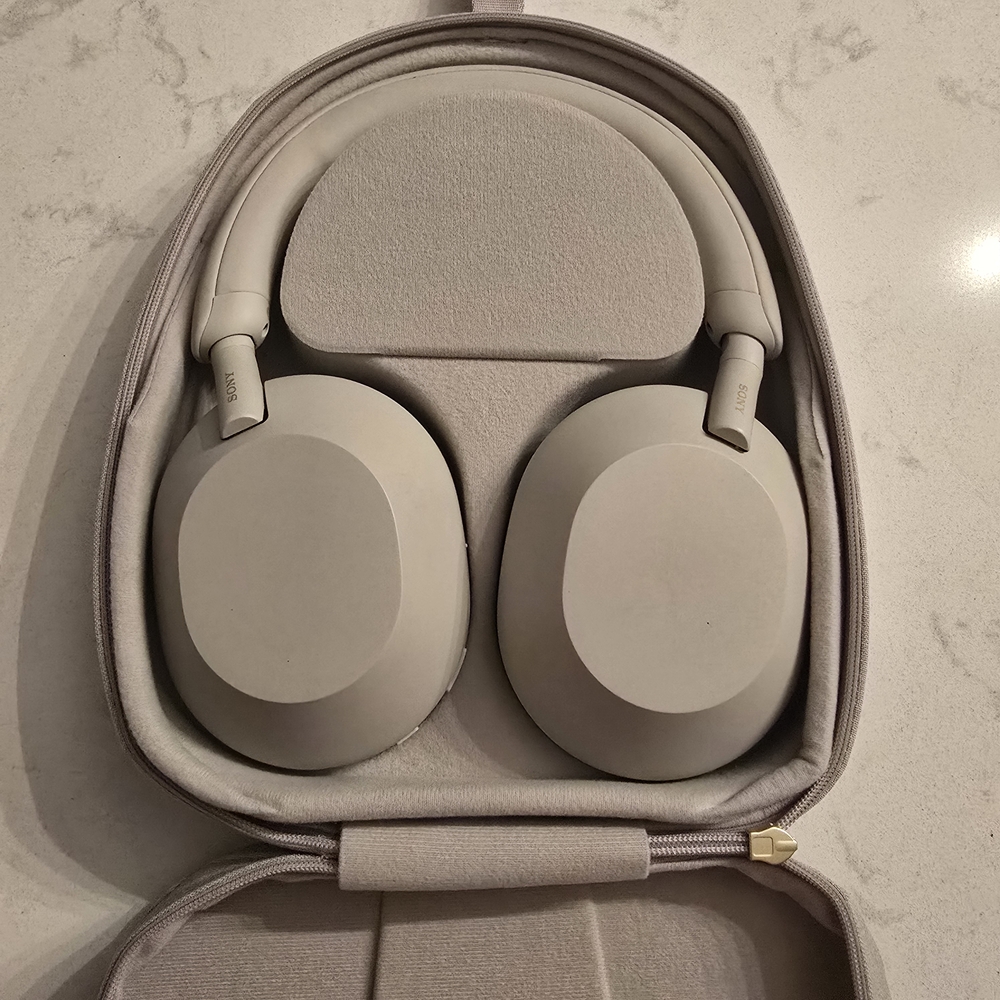 Sony Silver Over-Ear Headphones with Premium Comfort
